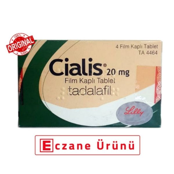 Cialis 20 mg 4 tablet ürün ambalajı