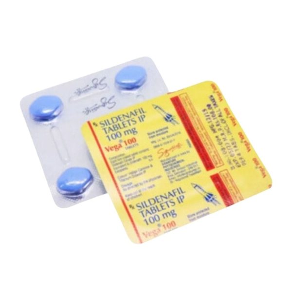 Vega 100 mg 4 tablet ürün ambalajı