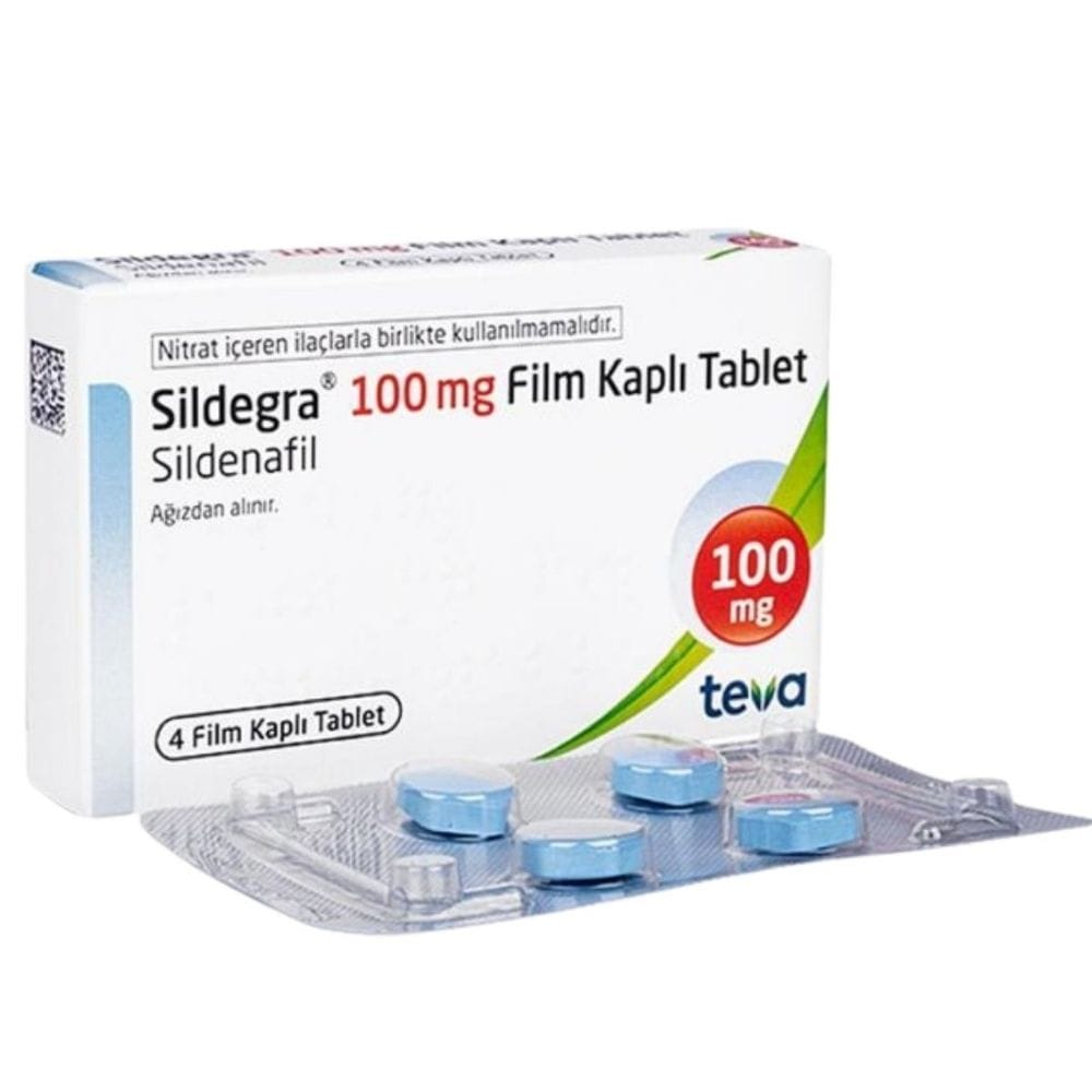 Sildegra 100 mg 4 Tablet Sildegra 100 mg 4 tablet ürün ambalajı