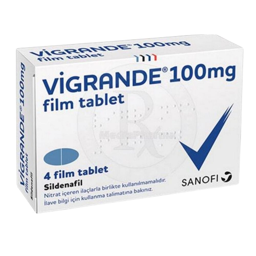 Vigrande 100 mg 4 Tablet Vigrande 100 mg 4 tablet ürün ambalajı