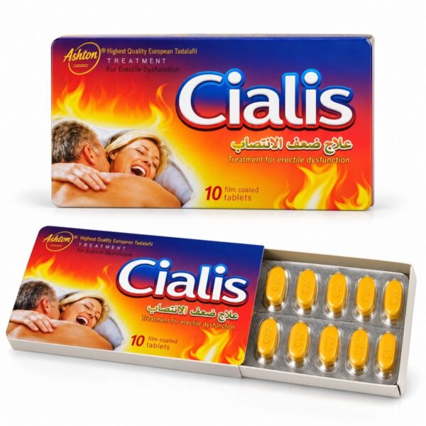 Cialis demir kutu 10 tablet bitkisel destekli ürün kutu ve tablet görseli